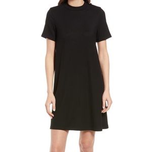 Madewell Ribbed Mock Neck T-shirt Dress - Sz L